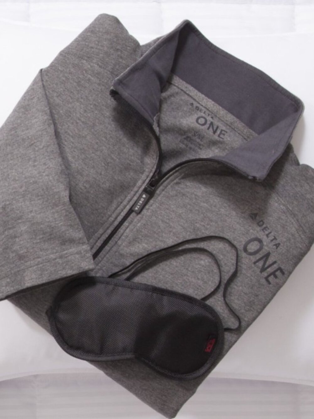 Delta One Mens Gray Quarter Zip Pullover Long Sleeve Shirt L/XL